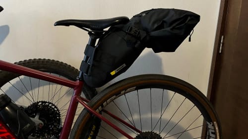 Customer photo review of Bike Saddle Bag Waterproof (5L-13L) - Large Capacity - Foldable - Reflective Cycling MTB Trunk