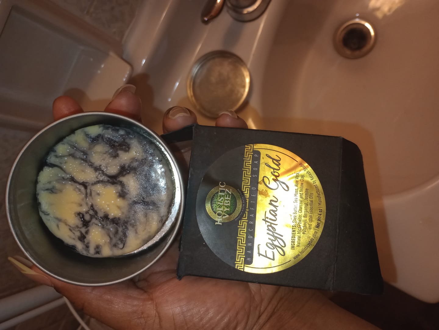 Customer photo review of EGYPTIAN GOLD - Sea Moss Body Soap