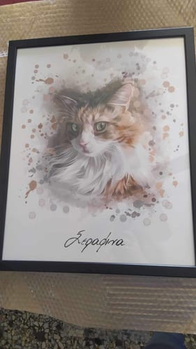Customer photo review of Πορτραίτο Κατοικίδιου - Ακουαρέλα