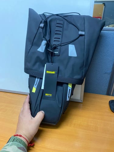 Customer photo review of Bike Saddle Bag Waterproof (5L-13L) - Large Capacity - Foldable - Reflective Cycling MTB Trunk