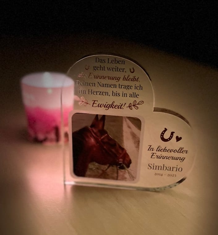 Customer photo review of Die Erinnerung bleibt - Individuelles Glasherz
