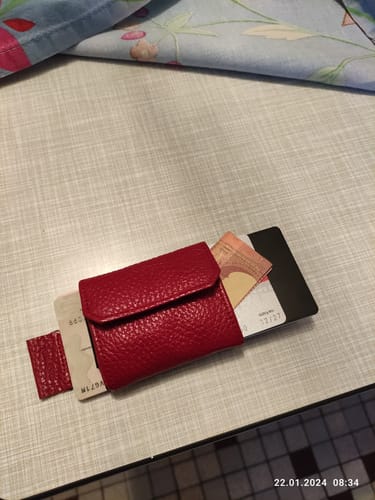 Customer photo review of Nano Boy Pocket slim wallet with leather coin pocket Ladies Edition