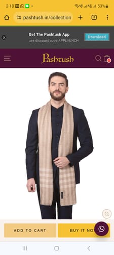 Customer photo review of Pashtush Mens Bamboo Scarf Stole, Extra Soft