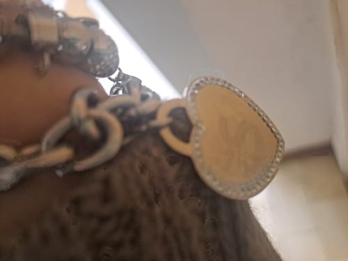 Customer photo review of Bracciale cuore con lettera