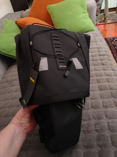 Customer photo review of Bike Saddle Bag Waterproof (5L-13L) - Large Capacity - Foldable - Reflective Cycling MTB Trunk