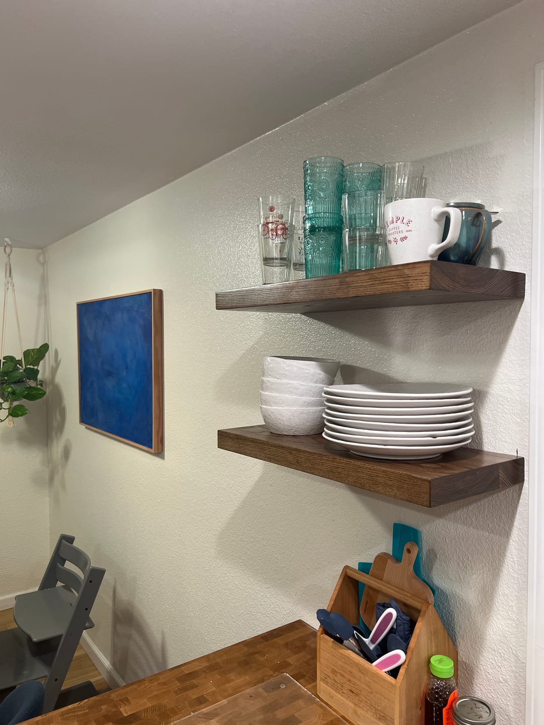 Customer photo review of Ash Floating Shelves