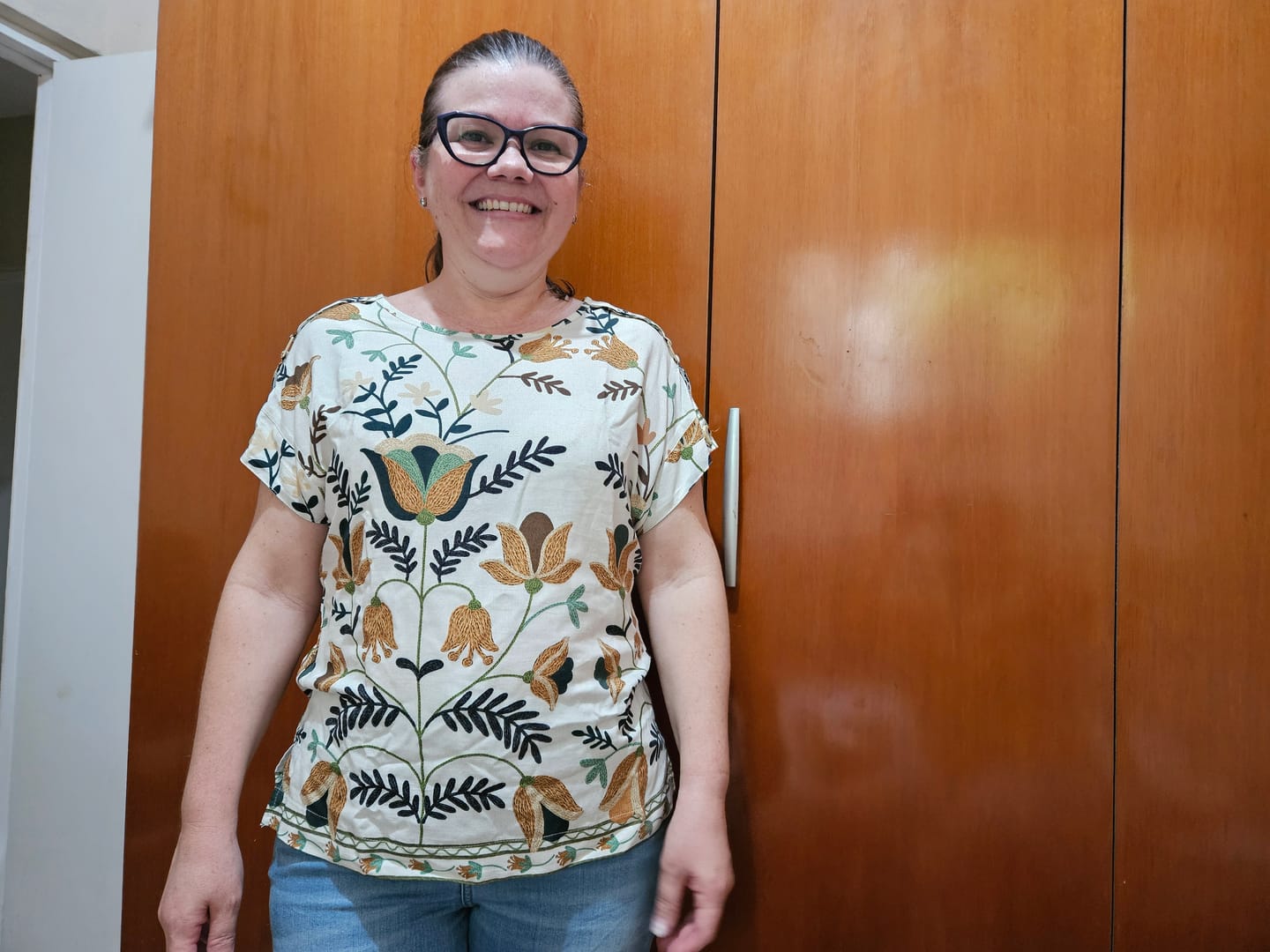 Customer photo review of Blusa Manguinha Ramos - Estampado