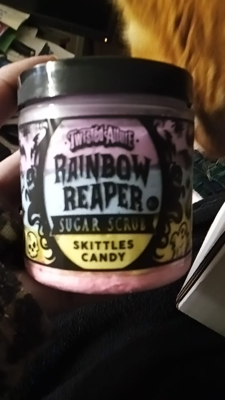Customer photo review of Rainbow Reaper Sugar Scrub (Skittles Candy)