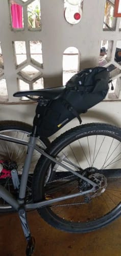 Customer photo review of Bike Saddle Bag Waterproof (5L-13L) - Large Capacity - Foldable - Reflective Cycling MTB Trunk