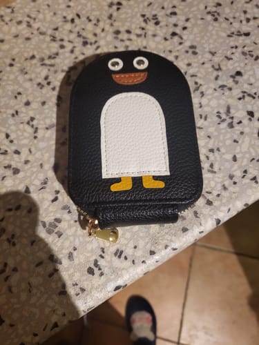 Customer photo review of 🐧Pinguini carini Portafoglio per carte di credito e monete in PU