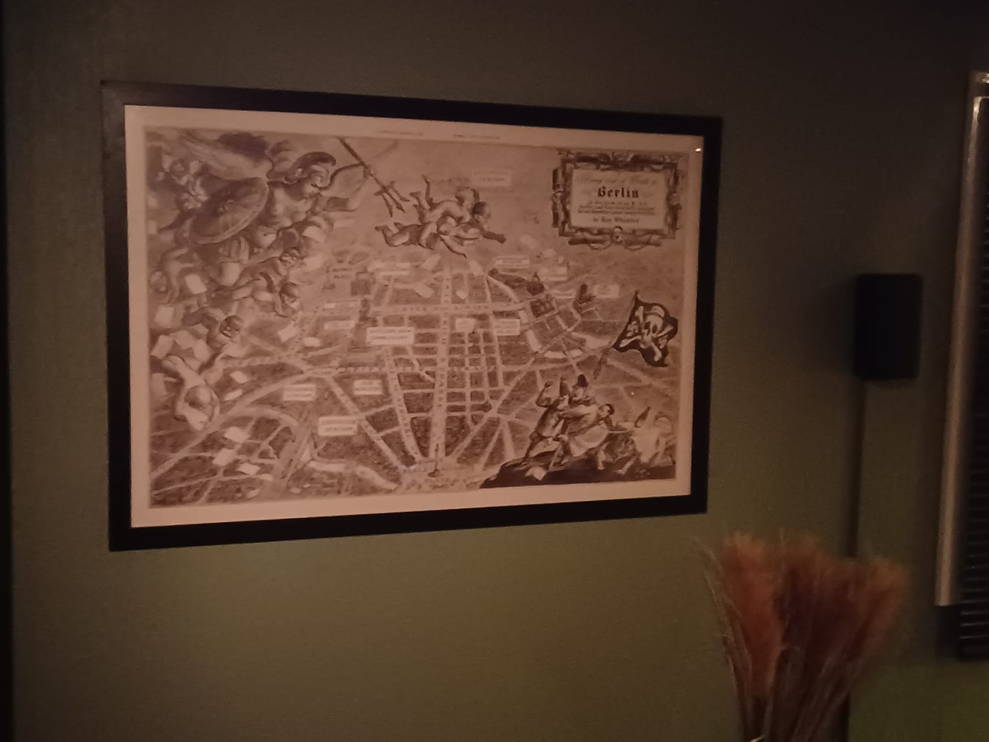 Customer photo review of Old Map of Berlin, 1939 by Rex Whistler - Satirical World War 2 Propaganda - Hitler, Goebbels, Cherubs, Goddess Britannia