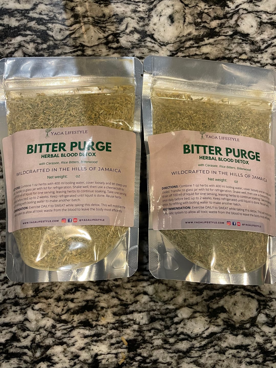 Customer photo review of Bitter Purge Herbal Detox - Alkaline Blood Cleansing Herbs
