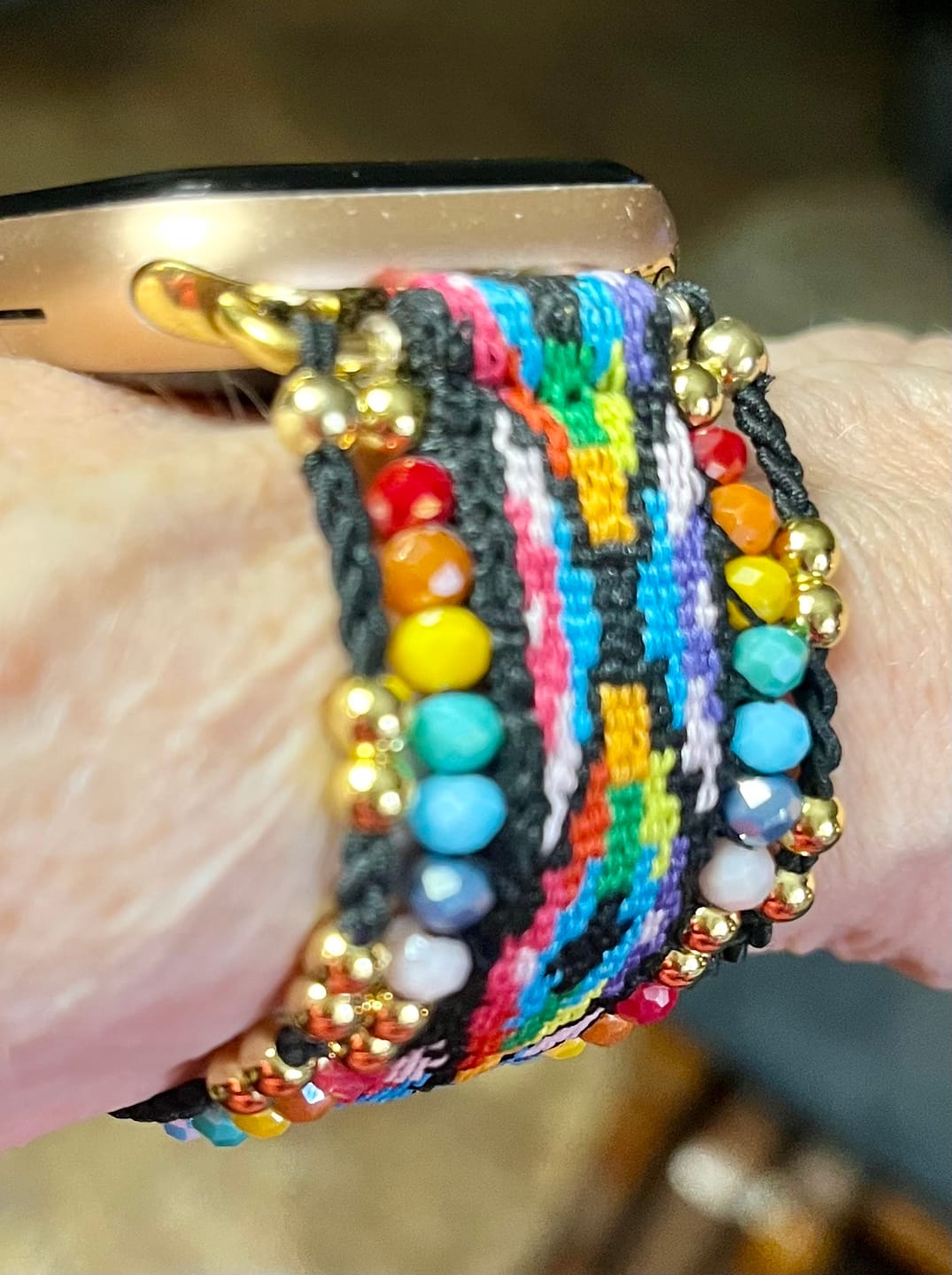 Customer photo review of Mystic Spectrum Apple Watch Strap