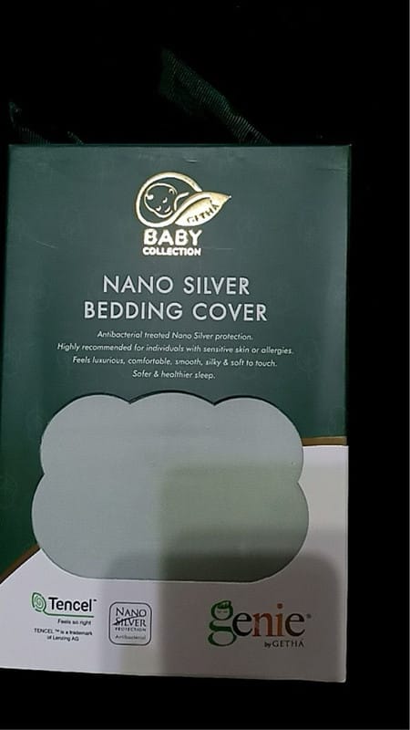 Customer photo review of Getha Baby Dimple Shoulder Latex Pillow Case - Tencel Nano Silver Fabric