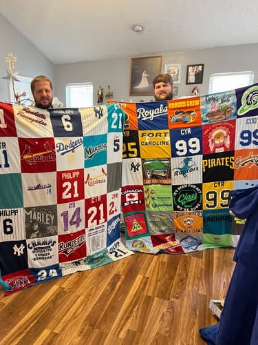 T-shirt quilt featuring fort caroline high school, royals by Lisa from FL