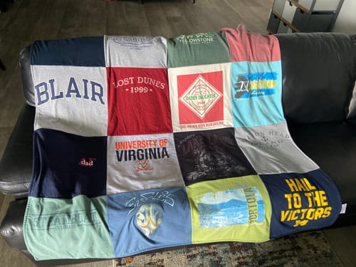 Customer photo review of Classic T-Shirt Blanket