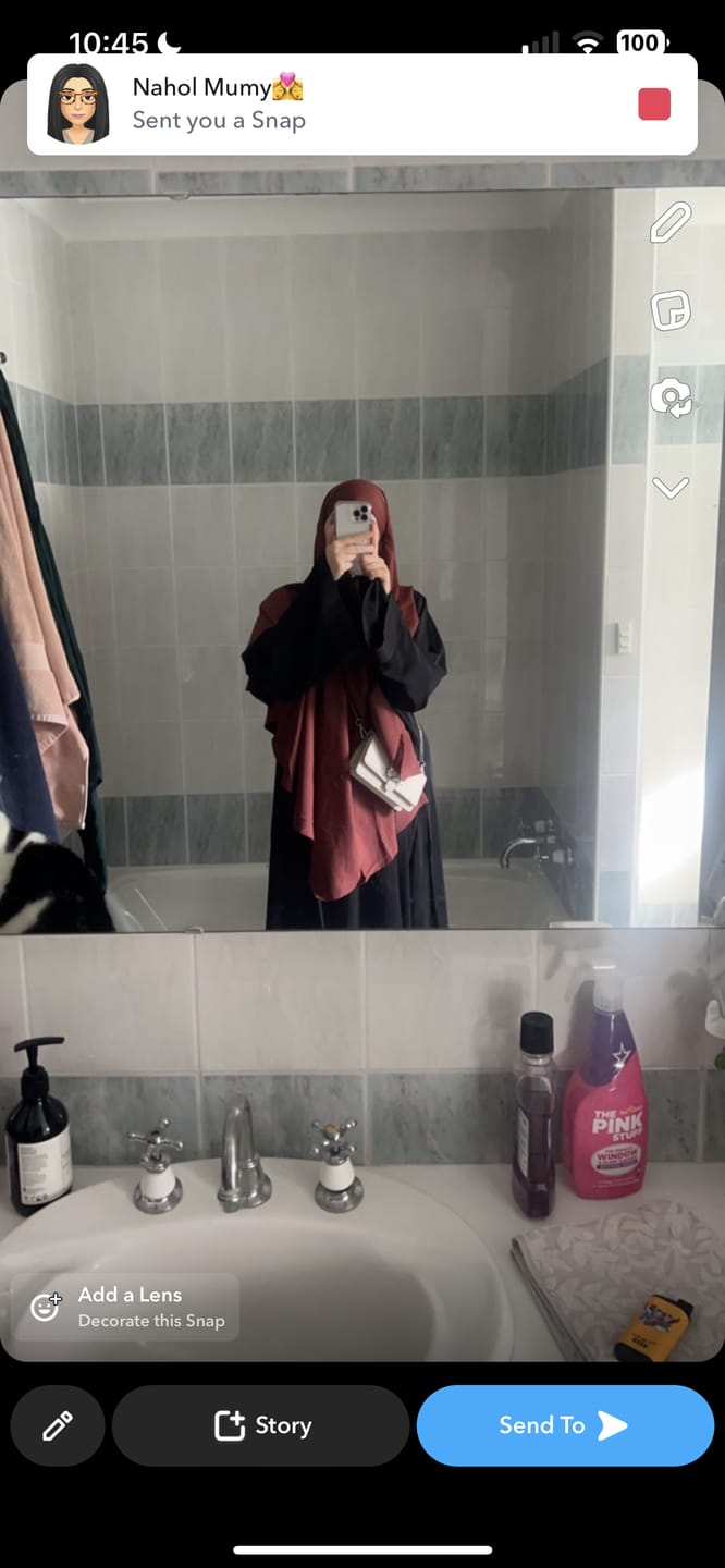 Customer photo review of Chocolate Khimar