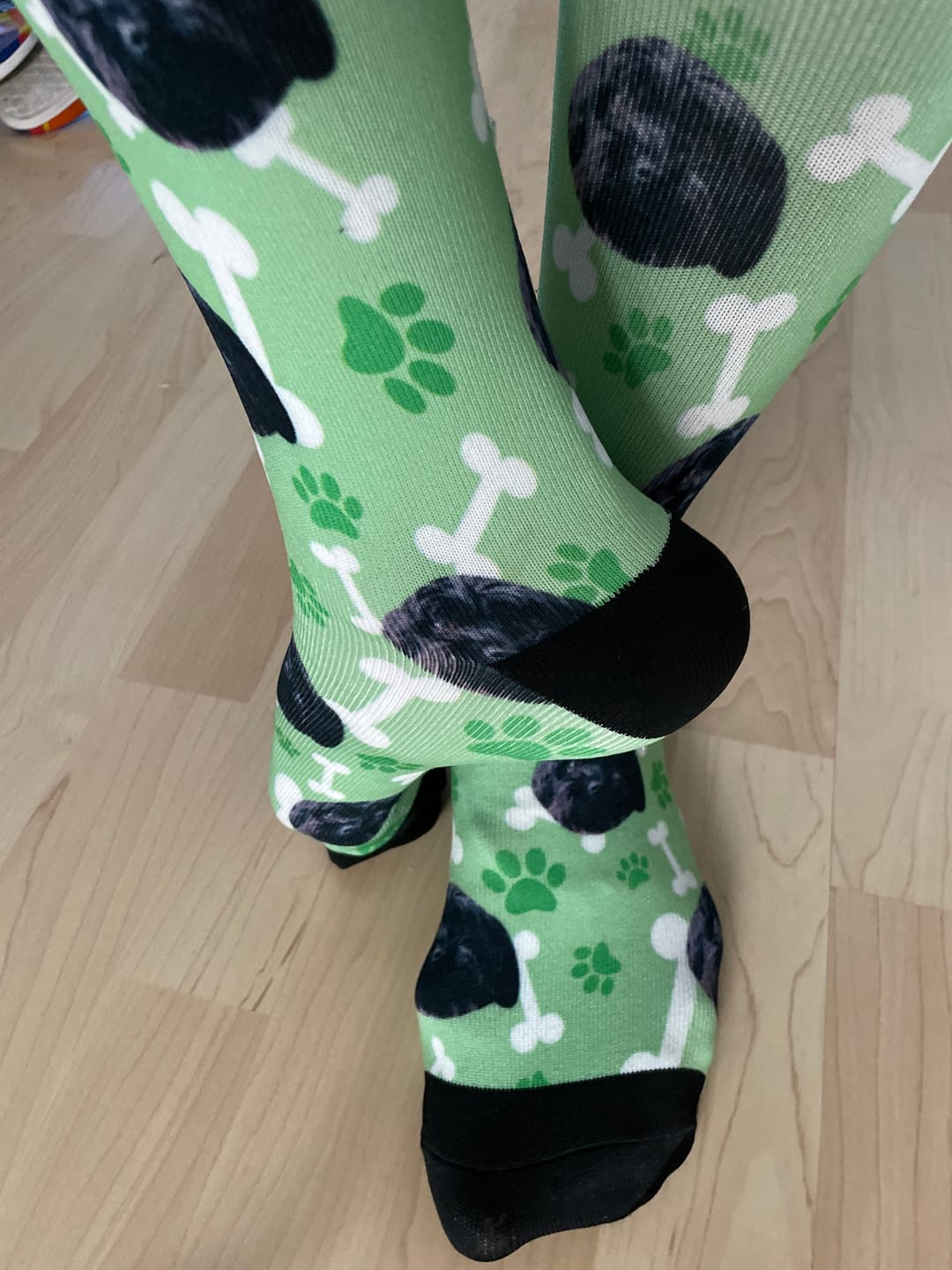 Customer photo review of Personalisierte Weihnachts Hunde Socken