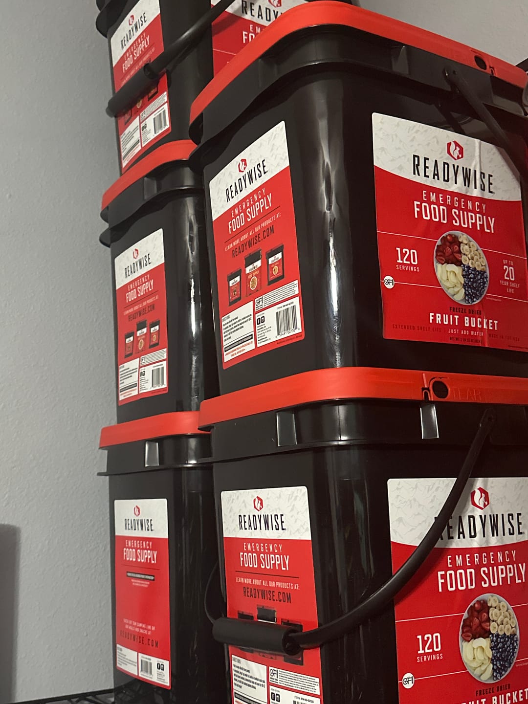 Customer photo review of 120 Serving Freeze Dried Fruit Bucket