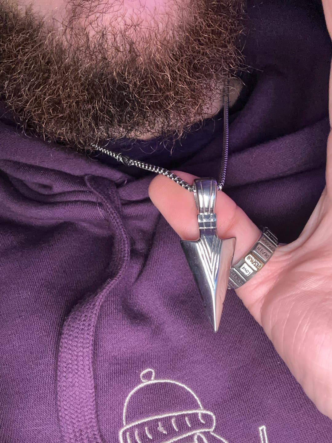 Customer photo review of ARROW. - NECKLACE