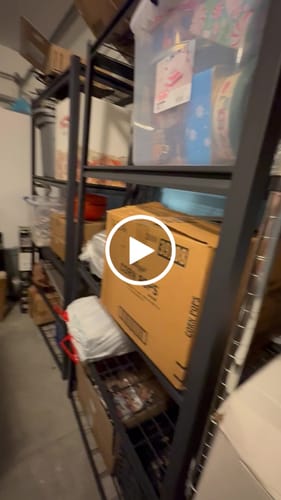 Customer video review of REIBII 35.6"W Metal Shelving 2500LBS Heavy-Duty Storage Shelves Adjustable Storage Shelves for Garage, Kitchen,Basement