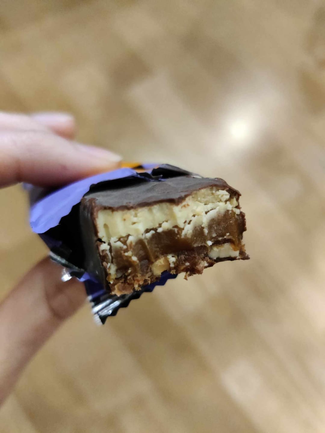 Customer photo review of BATON W POLEWIE CZEKOLADOWEJ "PEANUT + CARAMEL" 10 X 45G