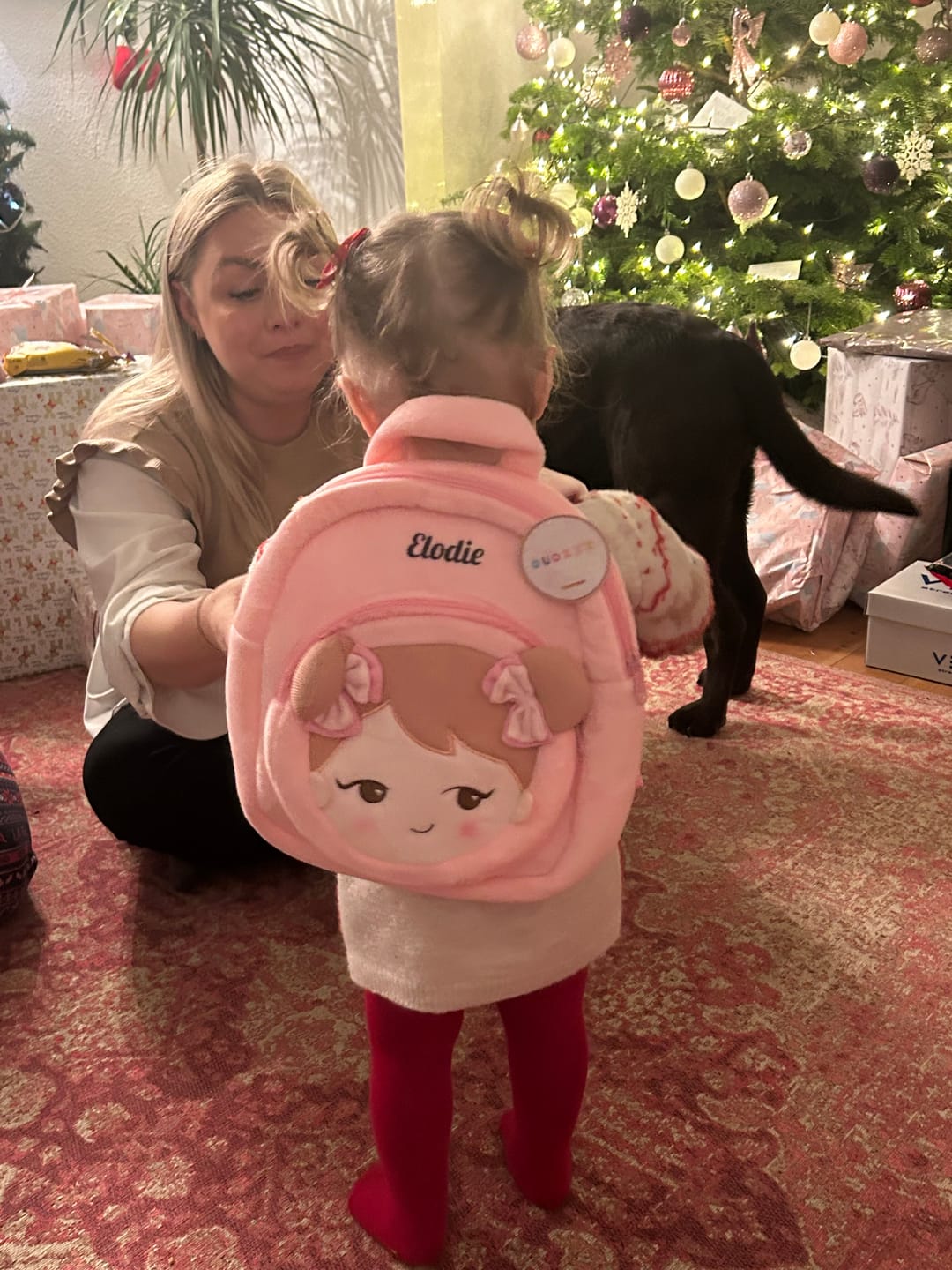 Customer photo review of Personalized Plush Backpack For Kids