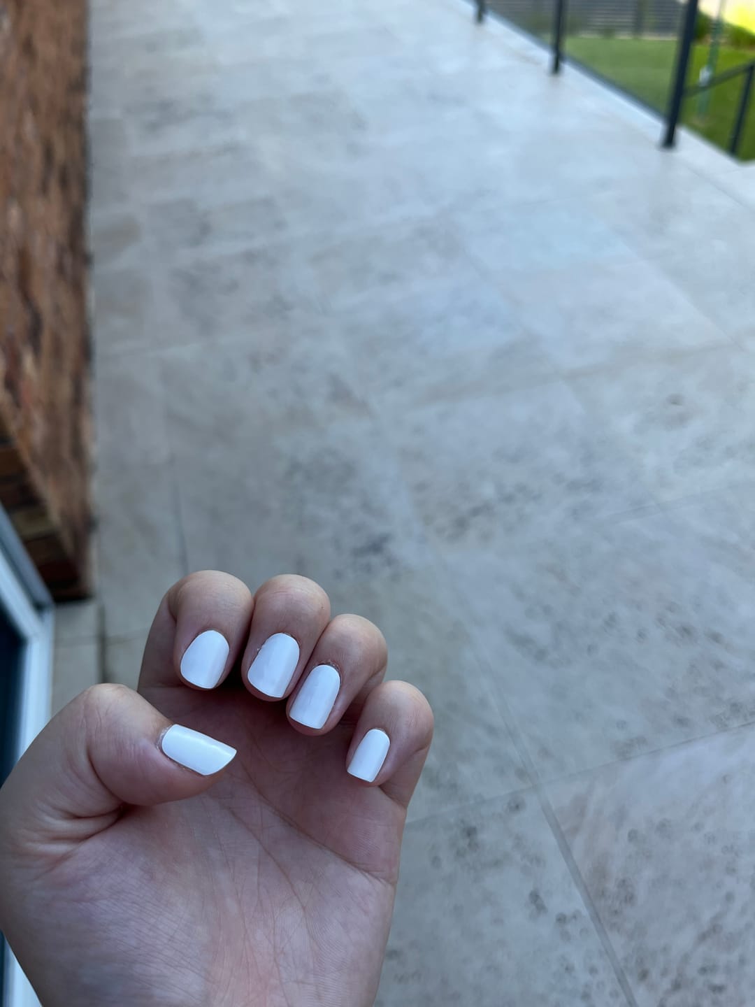 Customer photo review of Icing Sugar White DIY Semicured Gel Nail Sticker Kit