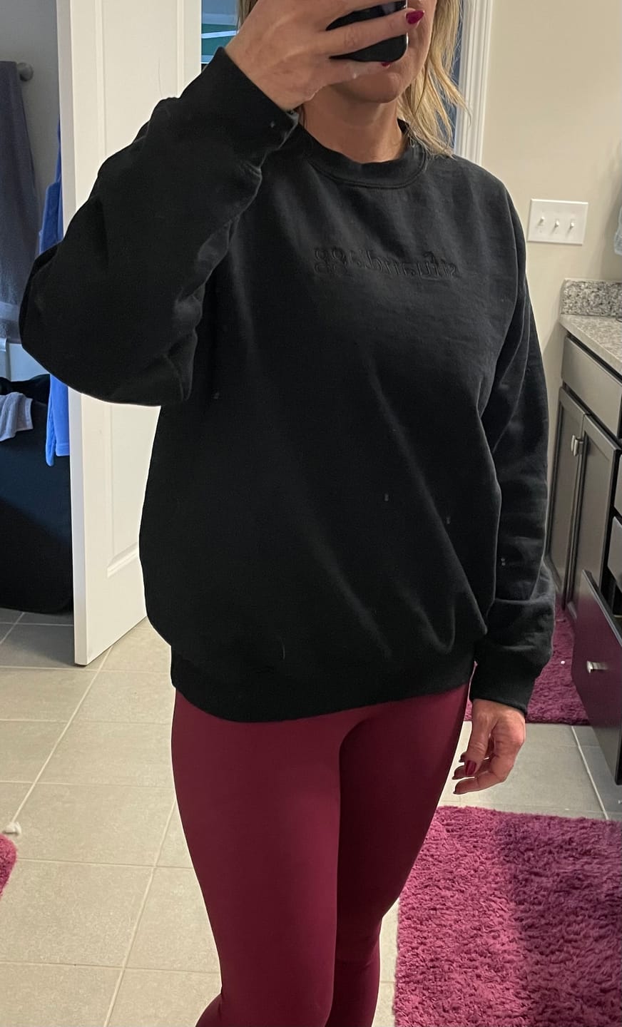 Customer photo review of STFUATTDLAGG embroidered sweatshirt