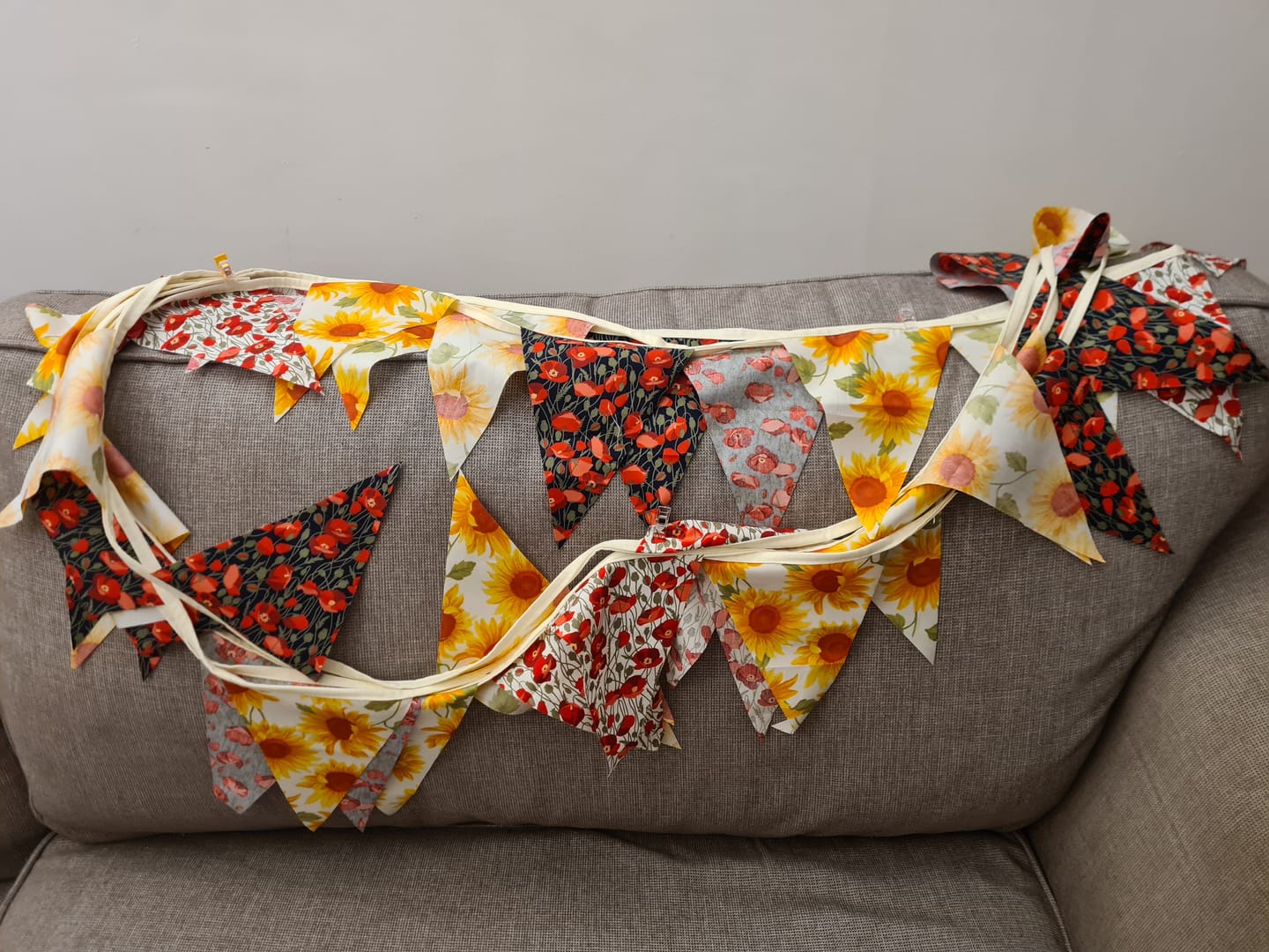 Customer photo review of Sunflowers Rose & Hubble Cotton Poplin Fabric