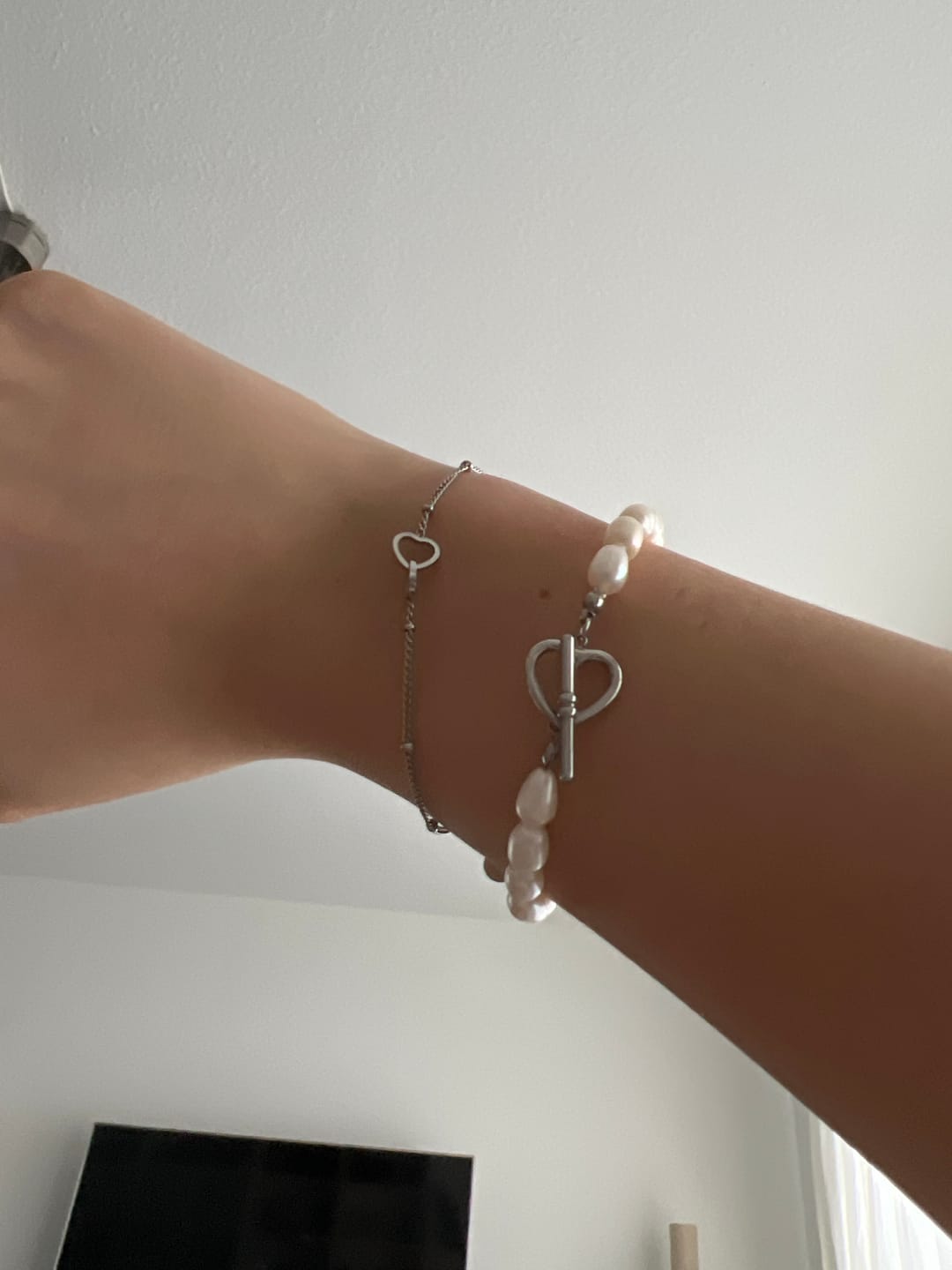 Customer photo review of Pearl Heart Armband | Süßwasserperlen