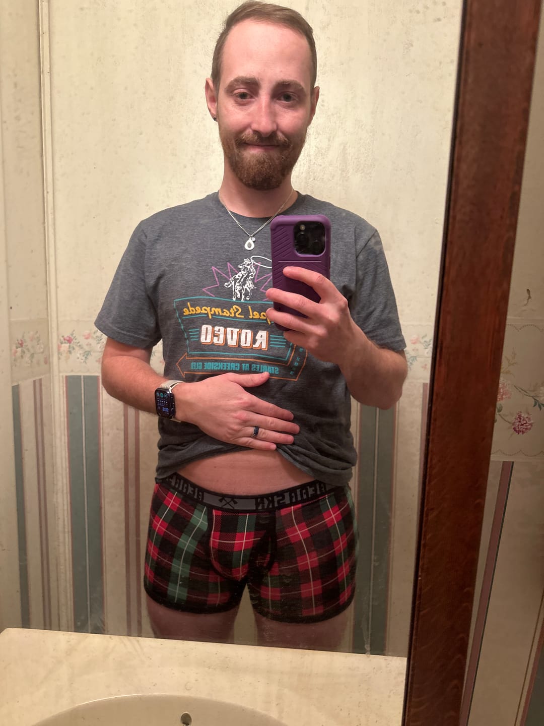 Customer photo review of Bamboo Boxer Brief - Holiday Backwoods
