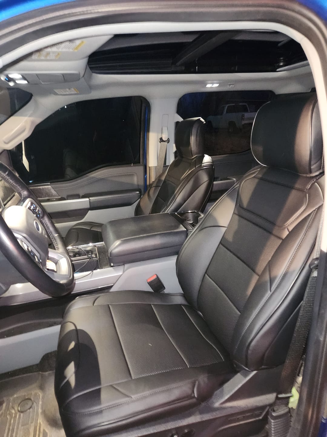 Customer photo review of 2021+ Ford F-150 Premium Custom Leather Seat Covers