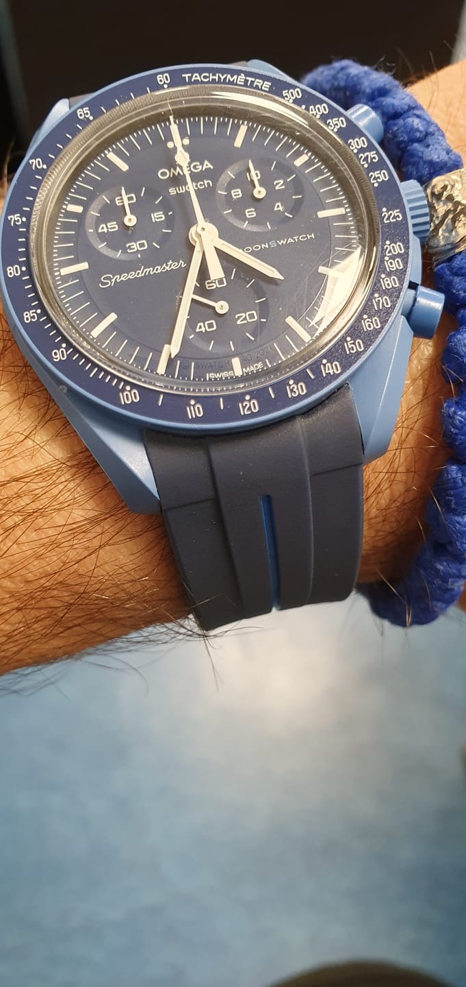 Customer photo review of Bracelet Moonswatch - Bleu & Bleu