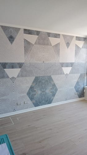 Customer photo review of Papel Mural Geo Texture II