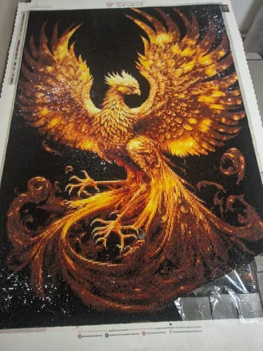 Customer photo review of 5D Diamond Painting Goldener Phoenix