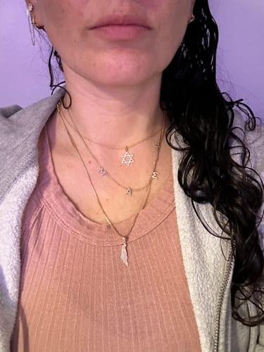 Customer photo review of Israel Map Necklace