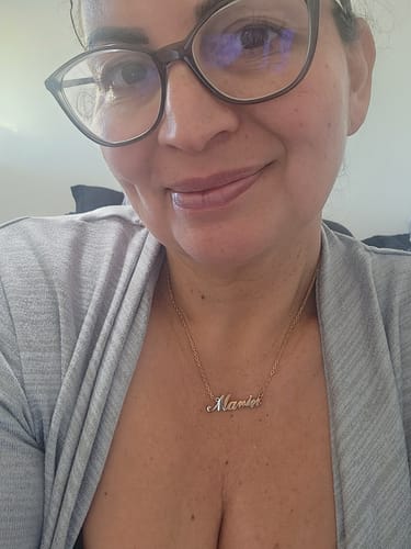 Customer photo review of Personalized Name Necklace