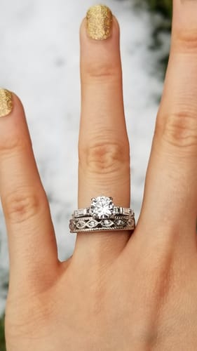 Customer photo review of Solitaire Art Deco 1ct CZ Ring in Sterling Silver