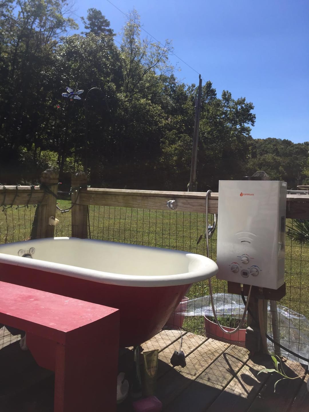 Customer photo review of Camplux 16L Outdoor 4.22 GPM Propane Gas Tankless Water Heater