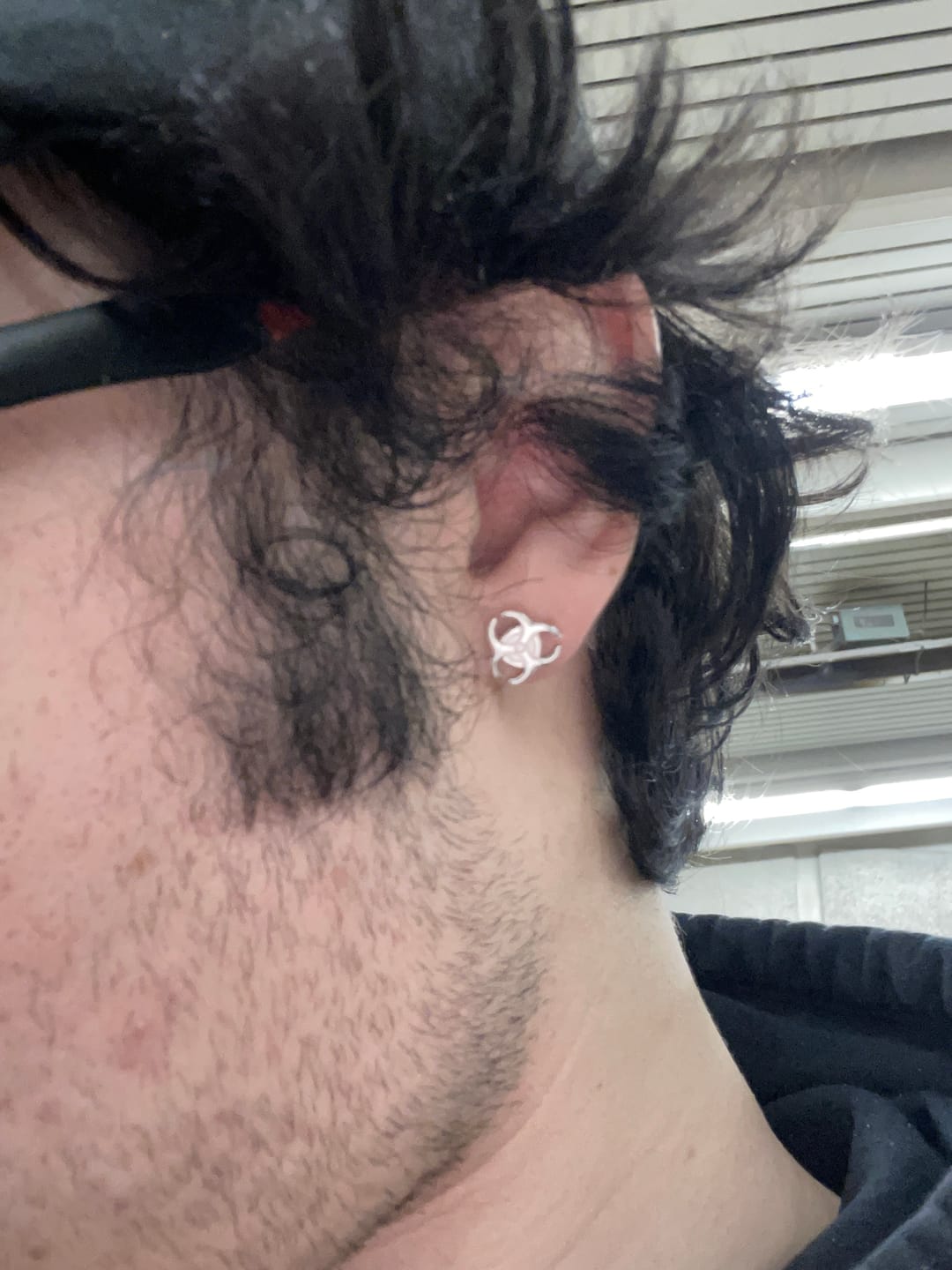 Customer photo review of BIOHAZARD STUD EARRING