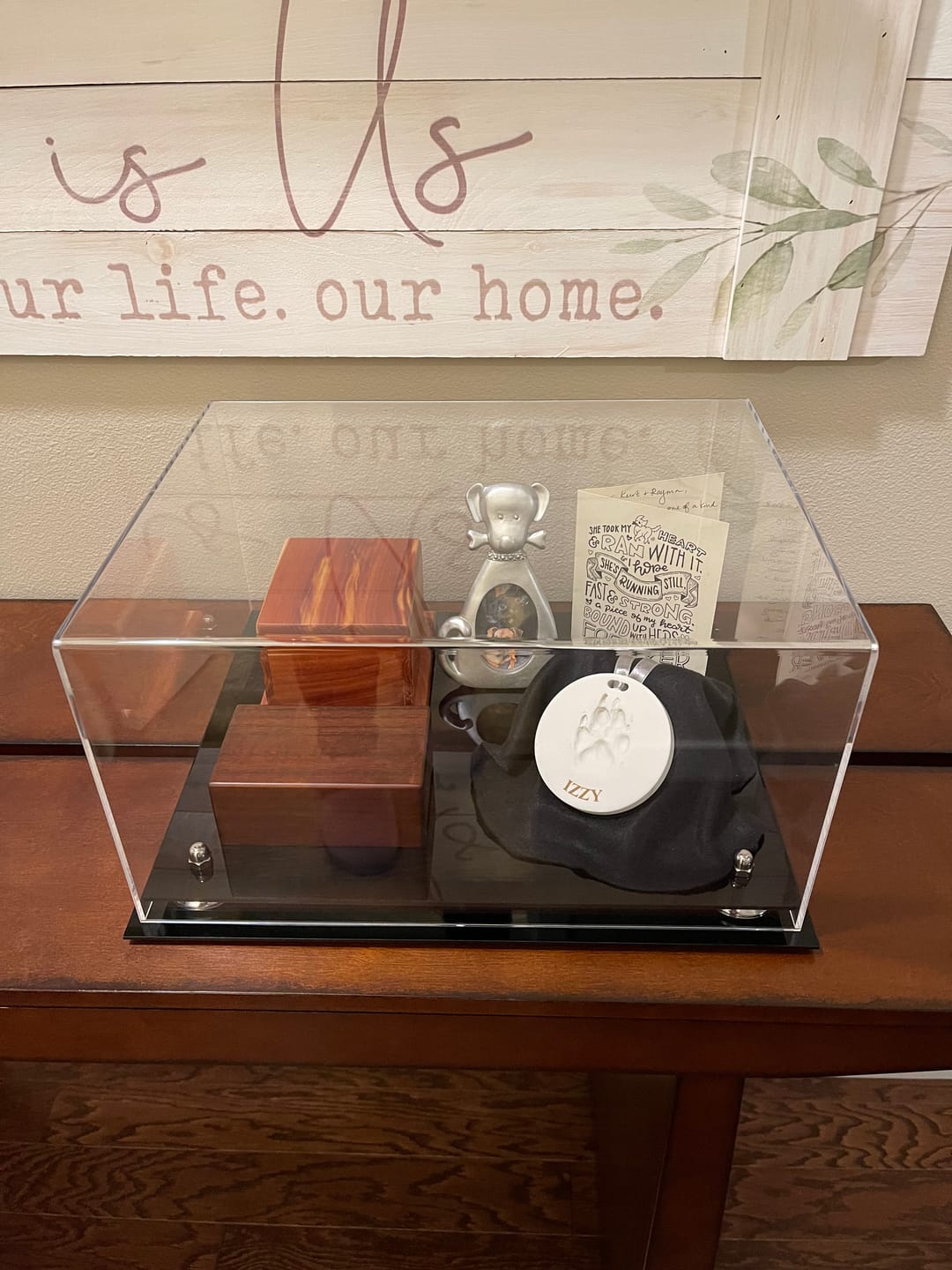 Customer photo review of Acrylic Book Display Case with Risers 15.25 X 12 X 8 - Clear (A026/V12)
