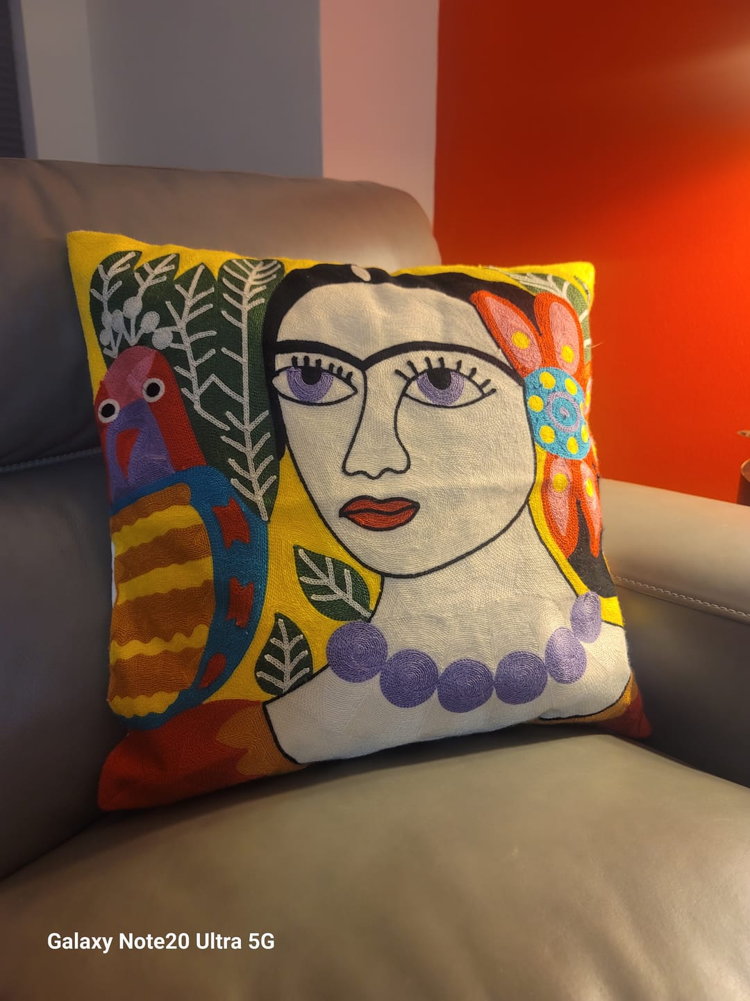 Customer photo review of Frida Kahlo Embroidery pillow Cases