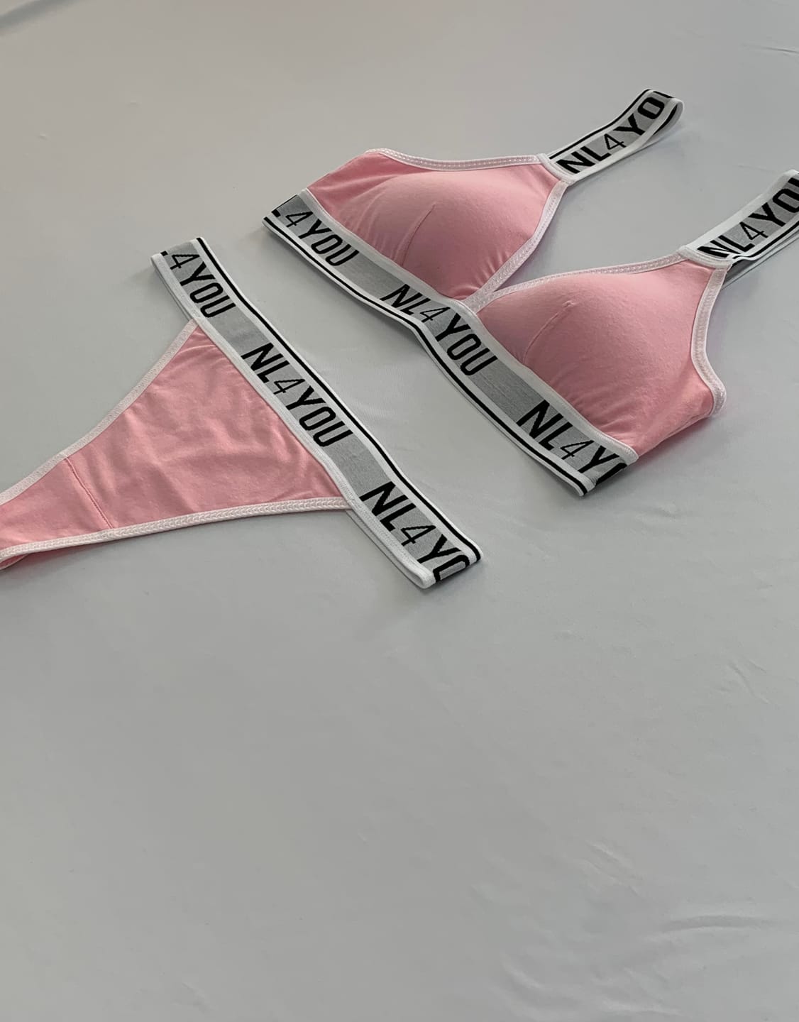 Customer photo review of "Flamingo Pink"  - Розов Памучен Триъгълен Комплект Бельо от 2 части: Бралет и Прашки / Бикини