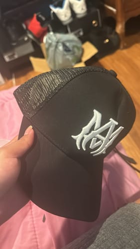 Customer photo review of AMIRI LOGO TRUCKER CAPS
