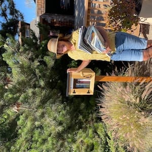 Customer photo review of Mini Shed Little Free Library