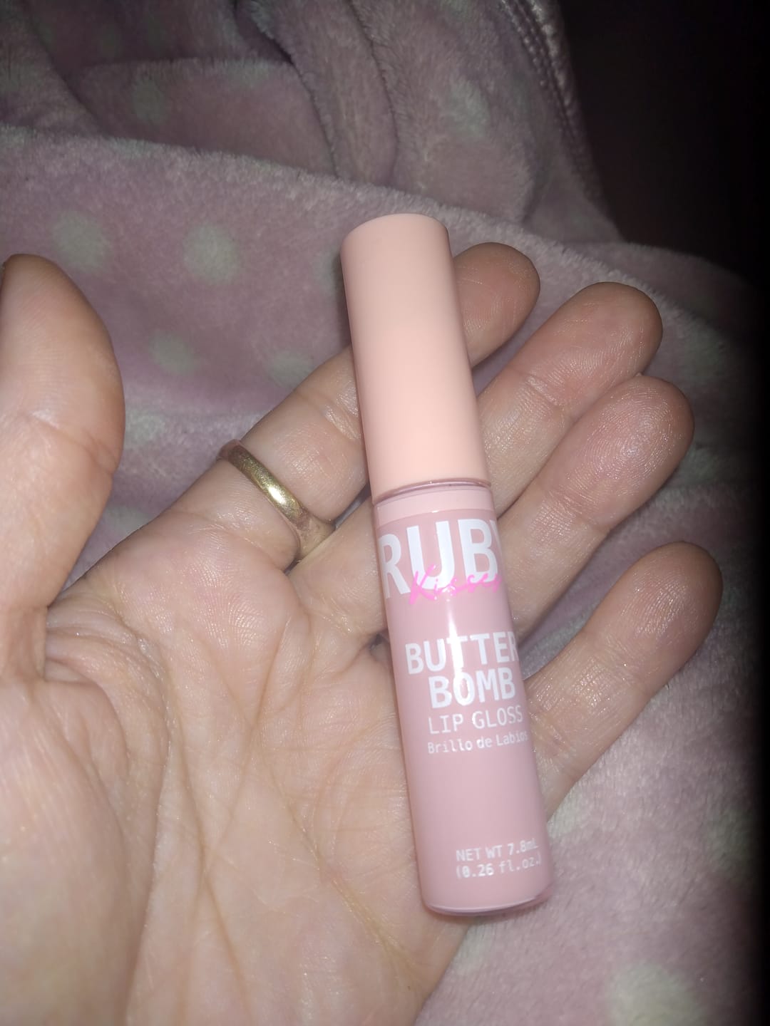Customer photo review of Ruby Kisses Butter Bomb Gloss Non-Sticky Lip Gloss 0.26oz/ 7.8ml