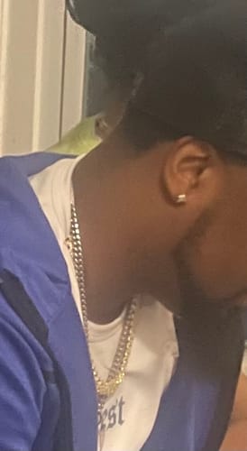 Customer photo review of Gold Miami Cuban Chain With VVS Moissanite Clasp