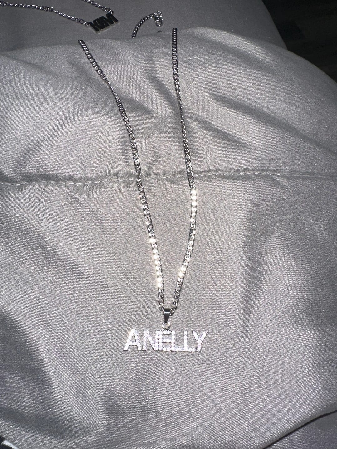 Customer photo review of Iced Arial Name Chain