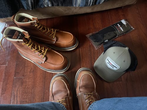 Customer photo review of 6 Inch Moc Steel Toe Boot